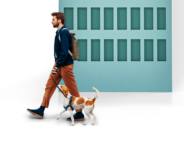 Man with dog