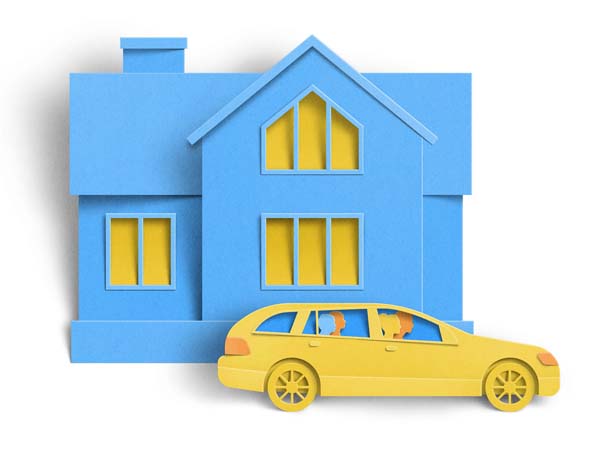 Car infront of house